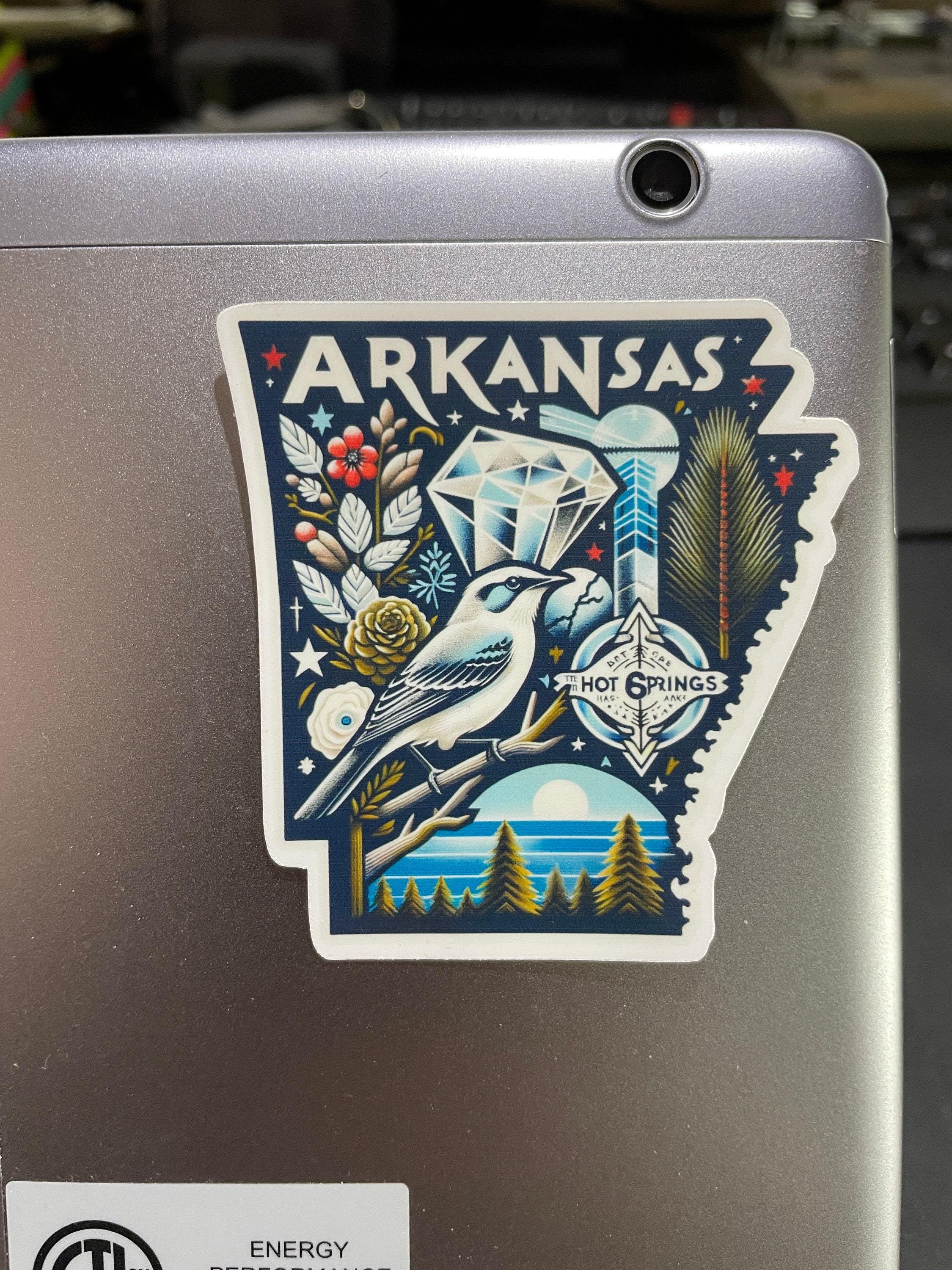 Arkansas Native Sticker Arkansas, Stickers, Weatherproof Sticker, Travel Journal, Suitcase ...