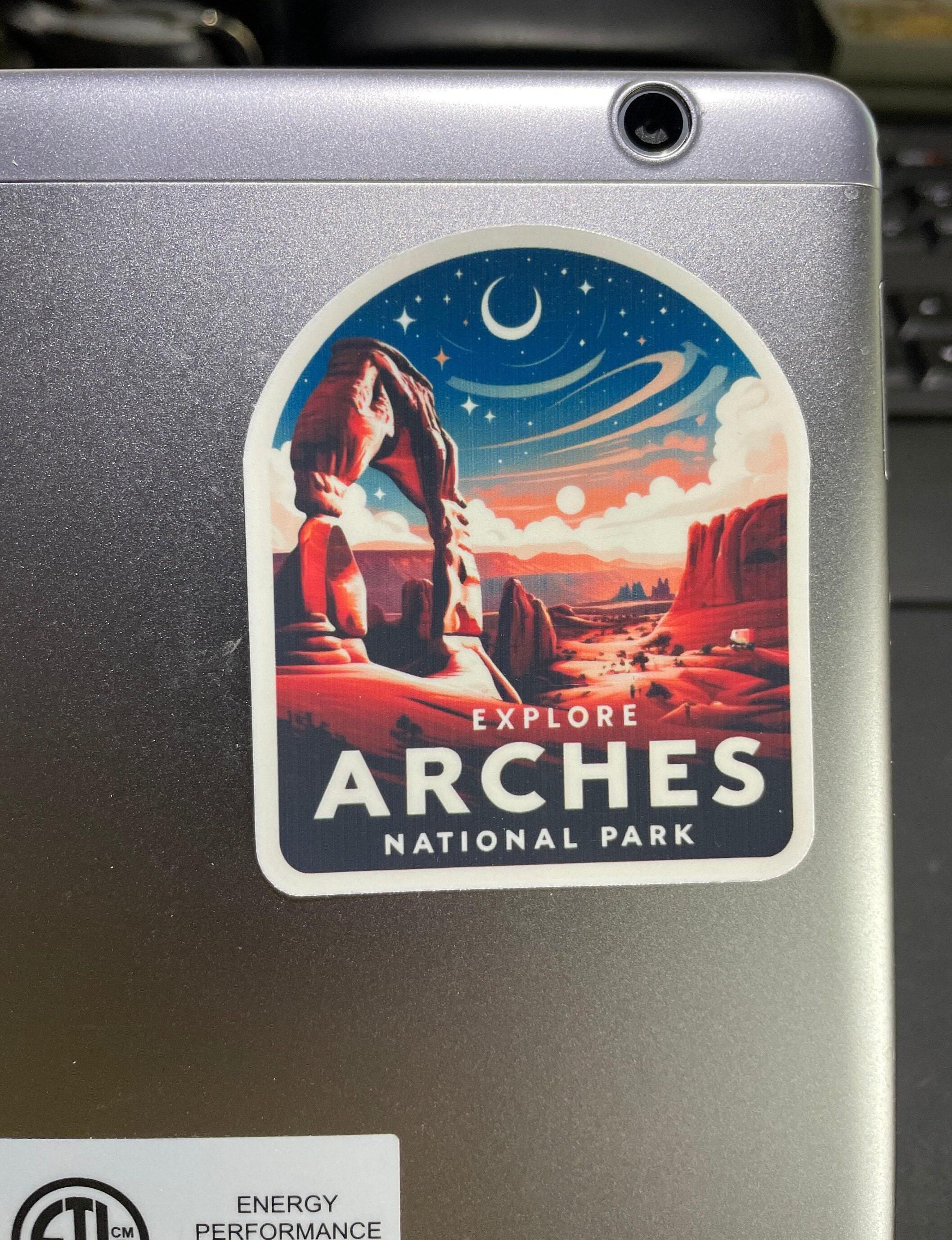 Arches, National Park, Stickers, Weatherproof Sticker, Travel Journal ...