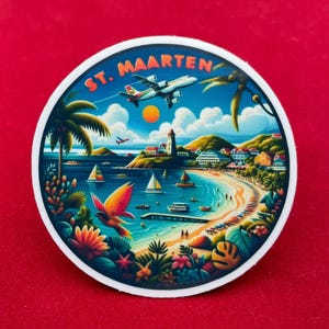 Adesivo da viaggio St. Maarten, decalcomania in vinile resistente alle intemperie 2