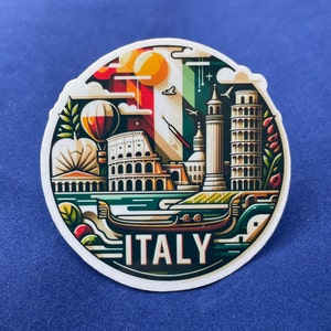 Italy | ItalyTravel | Waterproof sticker | Vintage Travel Sticker | Journal Sticker | Suitcase Sticker | Italy  Decal 3