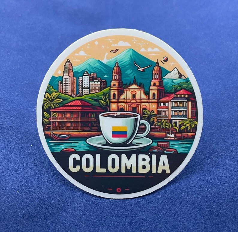 Colombia, Stickers, Weatherproof Sticker, Travel Journal, Suitcase ...