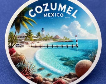 Cozumel, Mexico Travel Sticker:  Vinyl Waterproof Adventure Decal 4