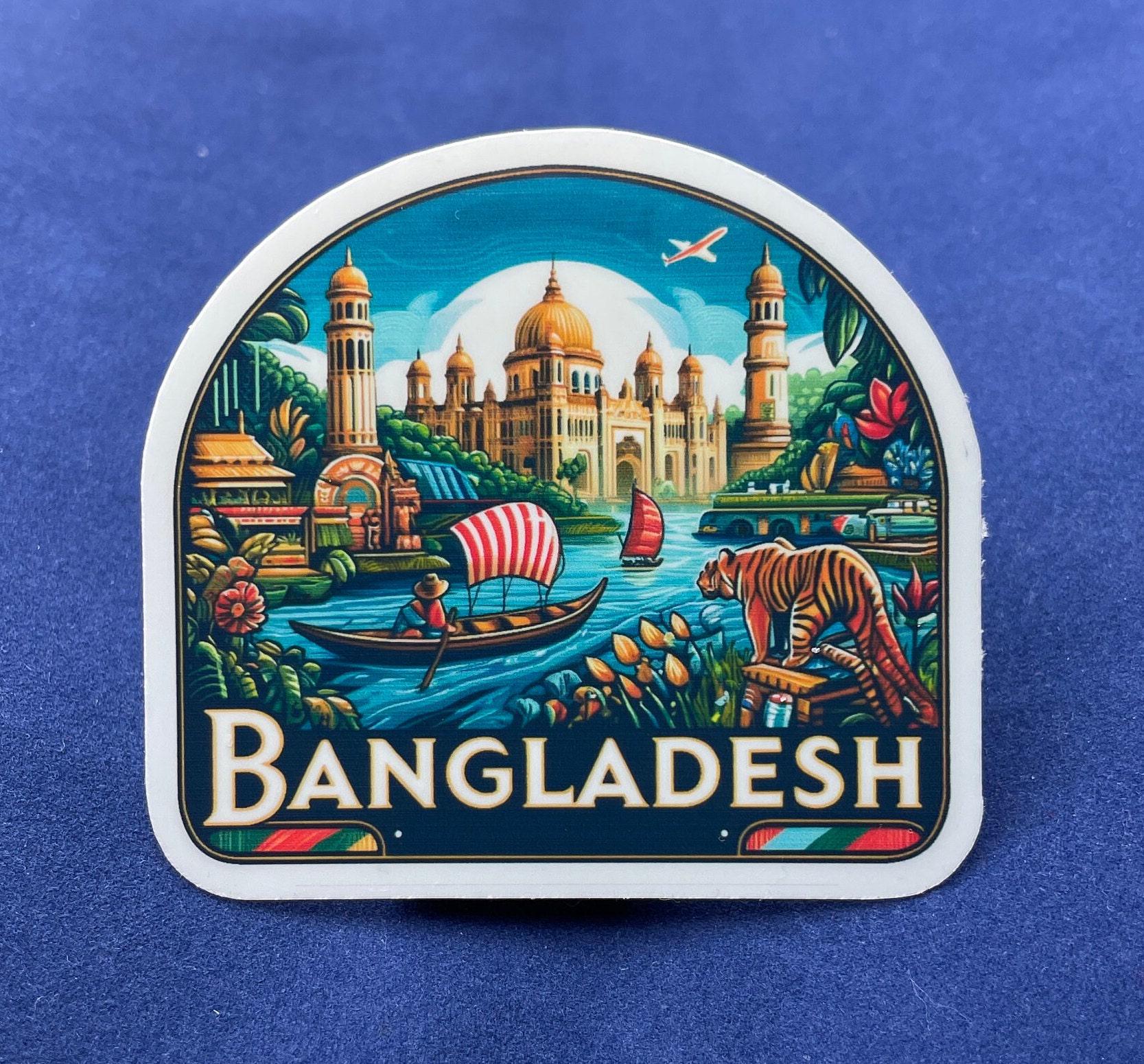 Bangladesh , Stickers, Weatherproof Sticker, Travel Journal, Suitcase ...