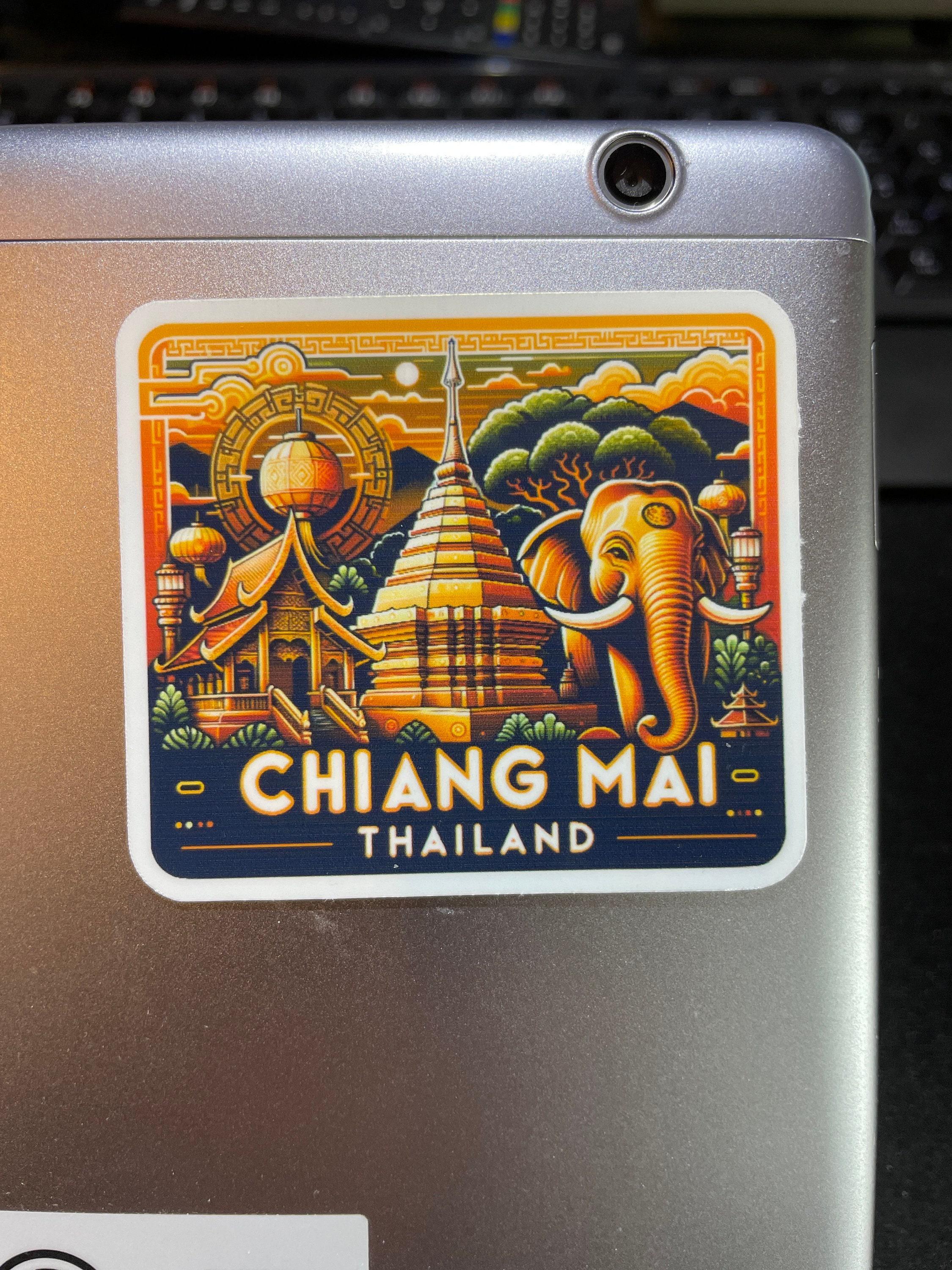 Thai Sticker Sticker Chiang Mai, Thailand, Stickers, Weatherproof Sticker, Travel Journal ...