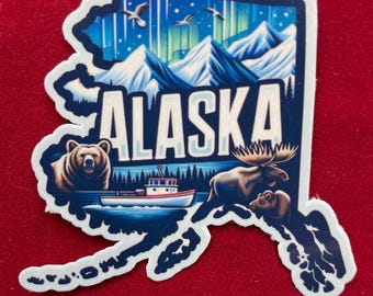 Alaska State Sticker | Waterproof Travel Decal