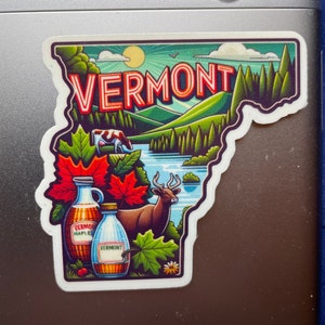 Vermont Travel | Vermont State |   | Waterproof sticker | Vermont Travel Sticker | Suitcase Sticker | Vermont  Decal 1