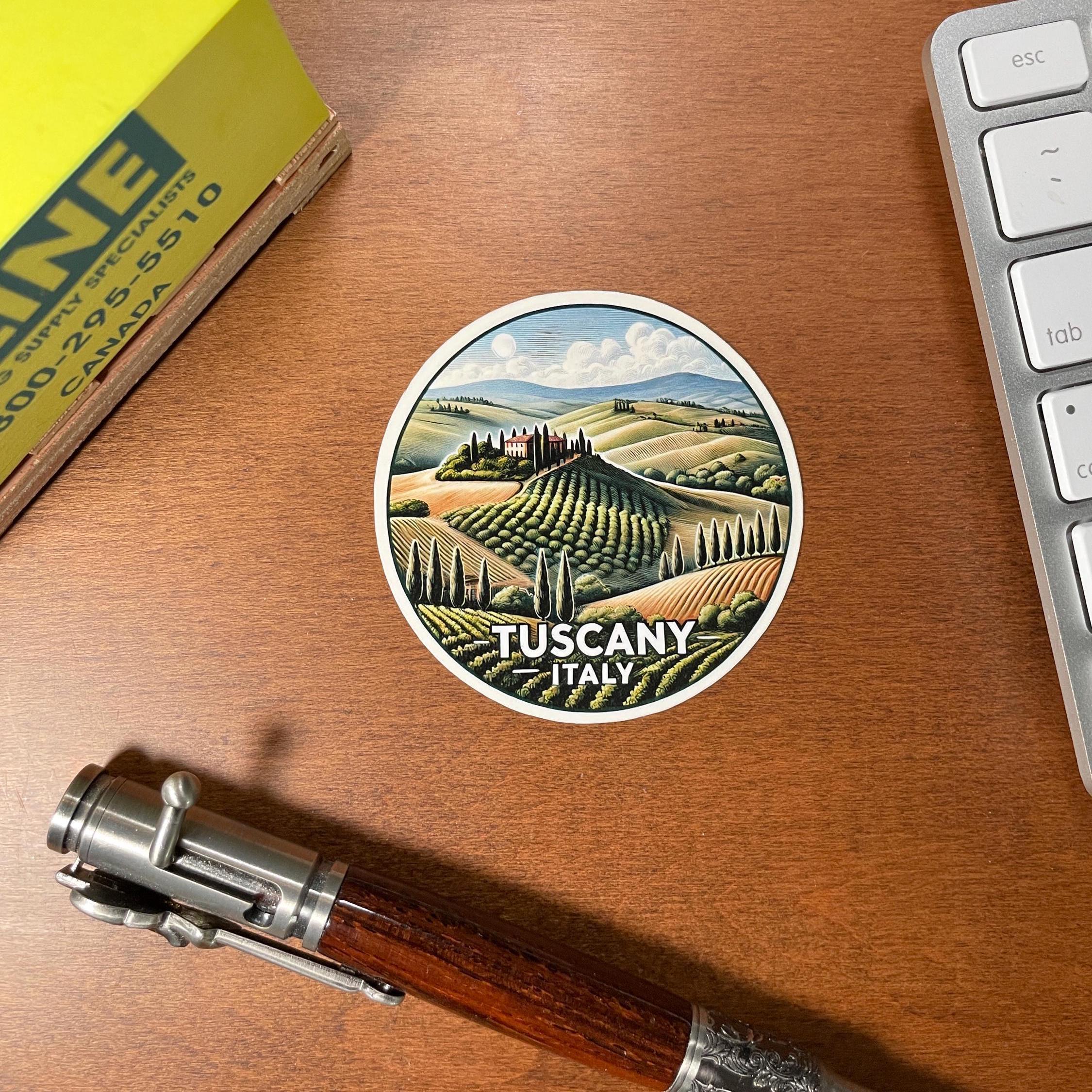 Tuscany, Italy, Stickers, Weatherproof Sticker, Travel Journal ...