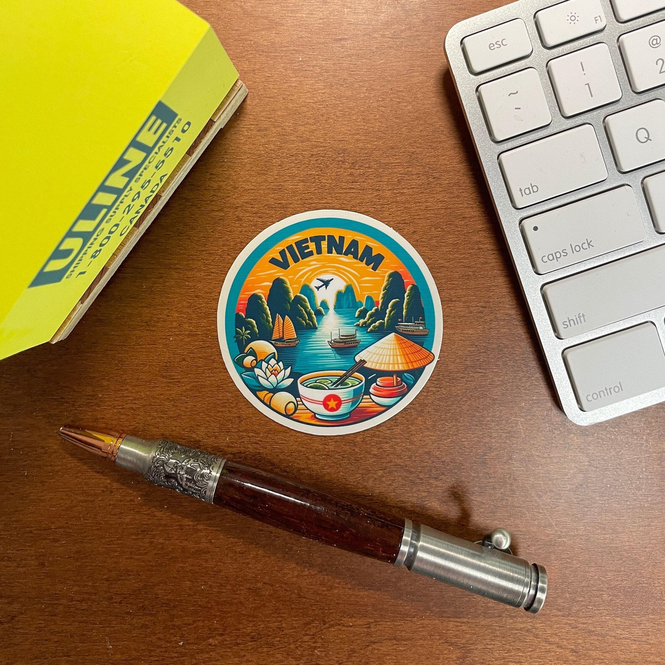 Vitnah Sticker Player Vietnam, Stickers, Weatherproof Sticker, Travel Journal, Suitcase ...