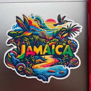 Jamaïque | Voyage Jamaïque | Sticker de voyage | Sticker imperméable |  Sticker de voyage Jamaïque | Sticker valise | Sticker carnet 1