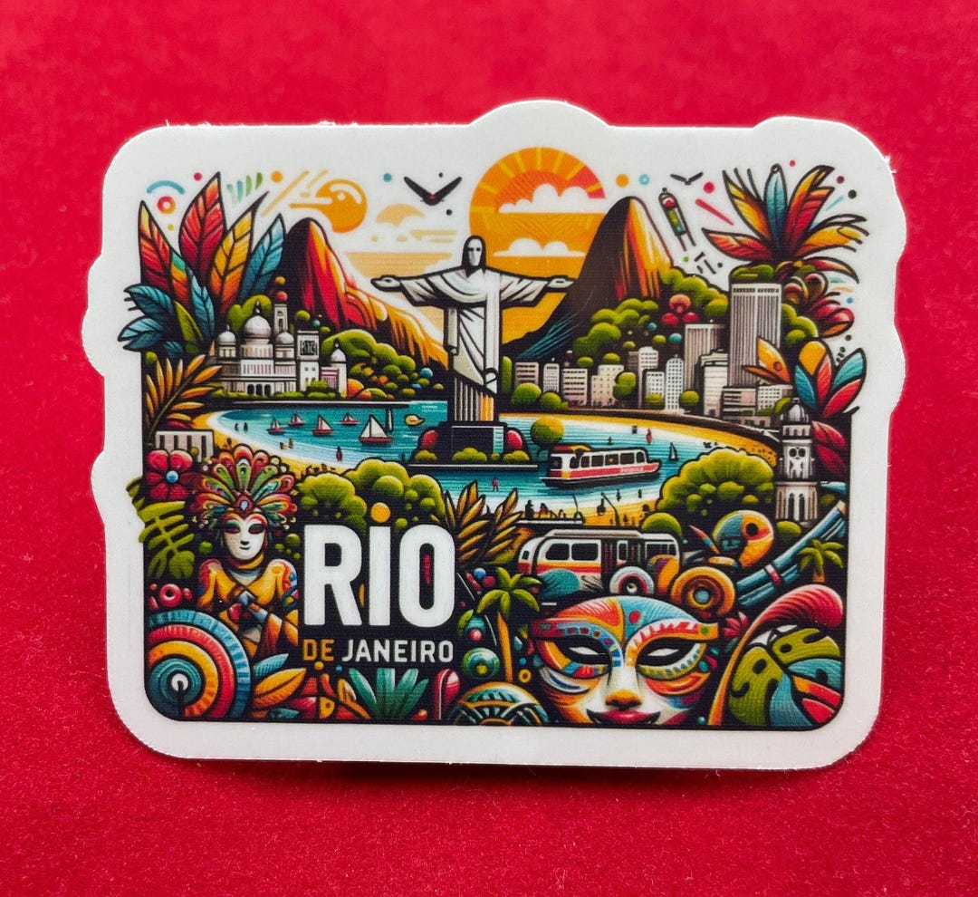 Rio De Janeiro Travel Sticker, Weatherproof Vinyl Decal - Etsy