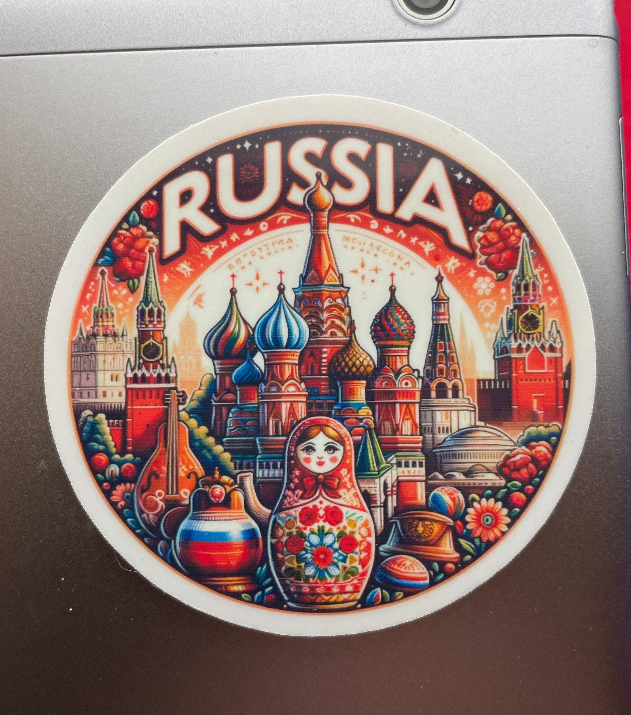 Russia Travel Sticker, Waterproof Vinyl Decal - Etsy