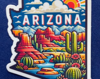 Arizona | Arizona Travel | Travel Decal | Waterproof sticker |  Arizona Travel Sticker | Journal Sticker | Arizona Sticker 2
