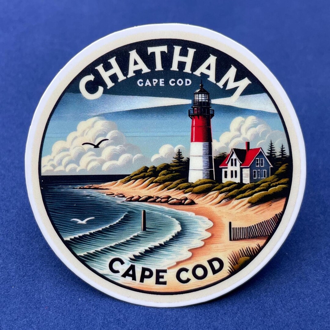 Small Cape Code Sticker Chatham Cape Cod Travel Sticker: Vinyl Waterproof Adventure Decal 1 - Etsy