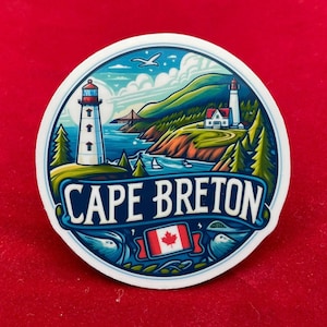 Cabo Bretón, Nueva Escocia, Pegatinas, Pegatina resistente a la intemperie, Diario de viaje, Pegatina para maleta, Pegatinas para equipaje, Pegatinas troqueladas, 1