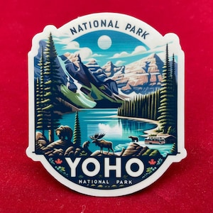 Yoho, National Park, Stickers, Weatherproof Sticker,  Travel Journal, Suitcase Sticker, Luggage Stickers, Die Cut Stickers, 2