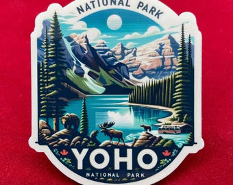 Yoho, National Park, Stickers, Weatherproof Sticker,  Travel Journal, Suitcase Sticker, Luggage Stickers, Die Cut Stickers, 2