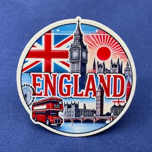 Anglia, Naklejki, Naklejka odporna na warunki atmosferyczne, Dziennik podróży, Naklejka na walizkę, Naklejki na bagaż, Naklejki wycinane, 1