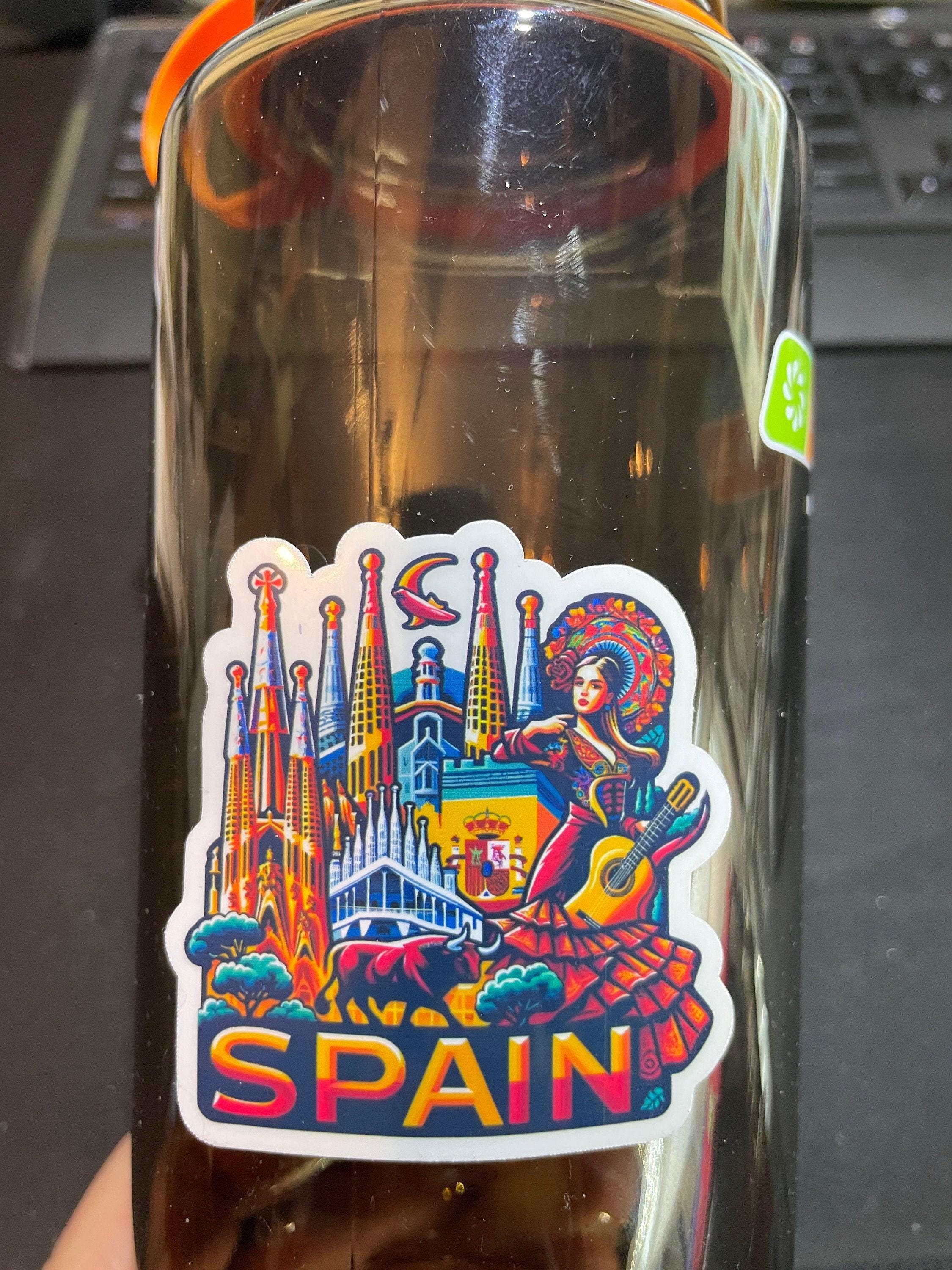 Spain Instruments Sticker Spain Travel Sticker, Flamenco Dancer, Bull, Landmark, Weatherproof ...