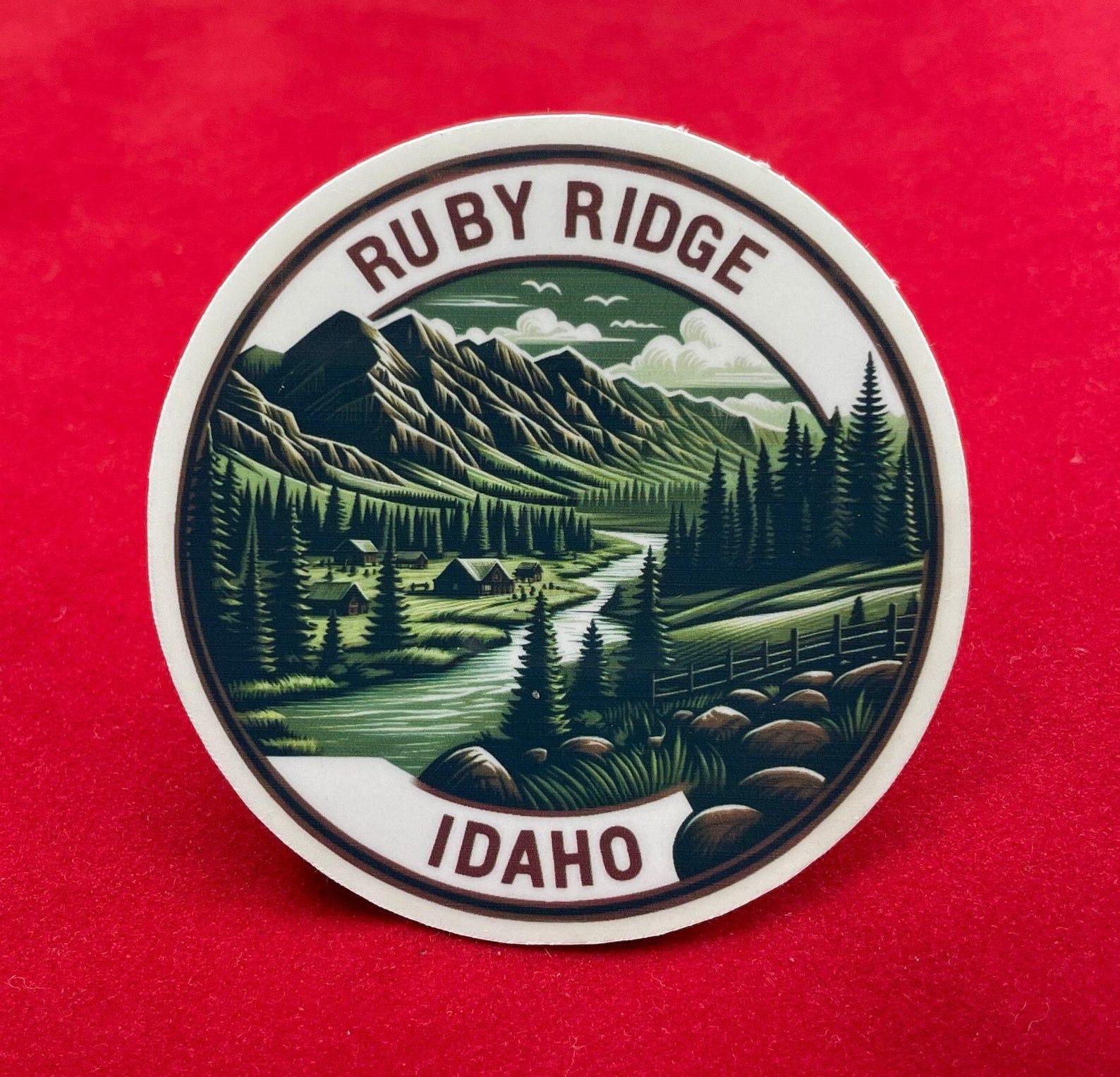 Ruby Ridge, Idaho, Stickers, Weatherproof Sticker, Travel Journal ...