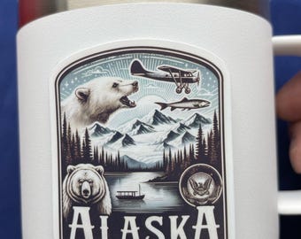 Alaska | Voyage en Alaska | Sticker État de l'Alaska| Sticker imperméable |  autocollant de voyage | Sticker Alaska 2