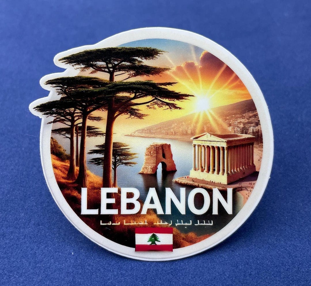 Lebanon, Stickers, Weatherproof Sticker, Travel Journal, Suitcase ...