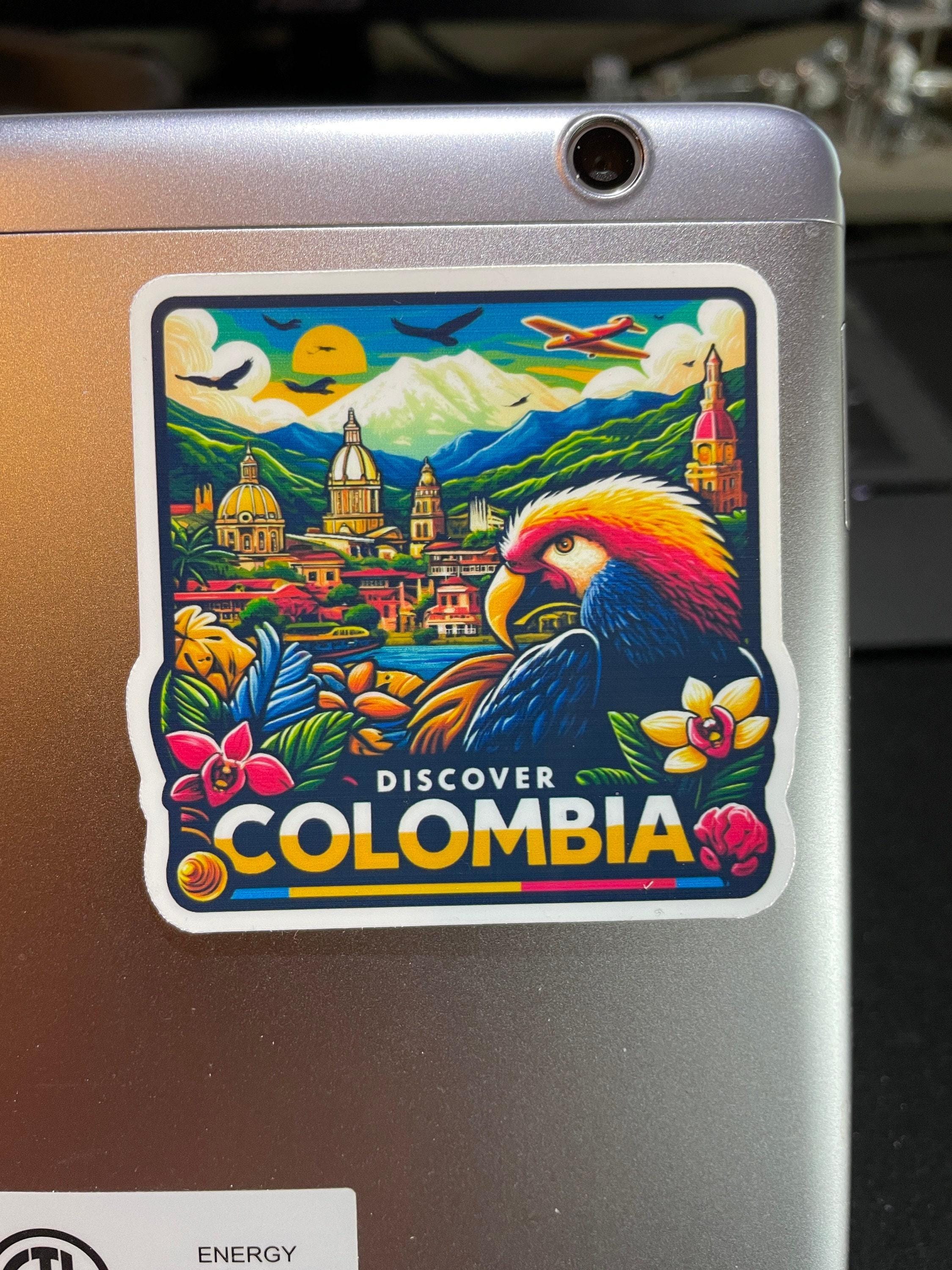Colombia, Stickers, Weatherproof Sticker, Travel Journal, Suitcase ...