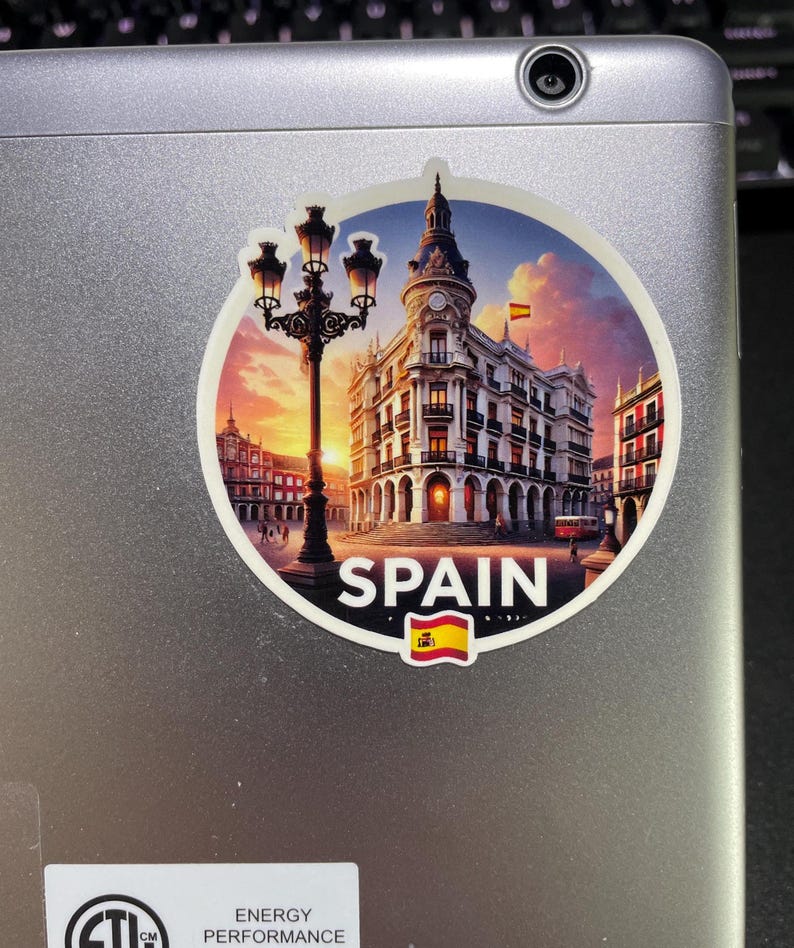 Spain, Stickers, Weatherproof Sticker, Travel Journal, Suitcase Sticker ...