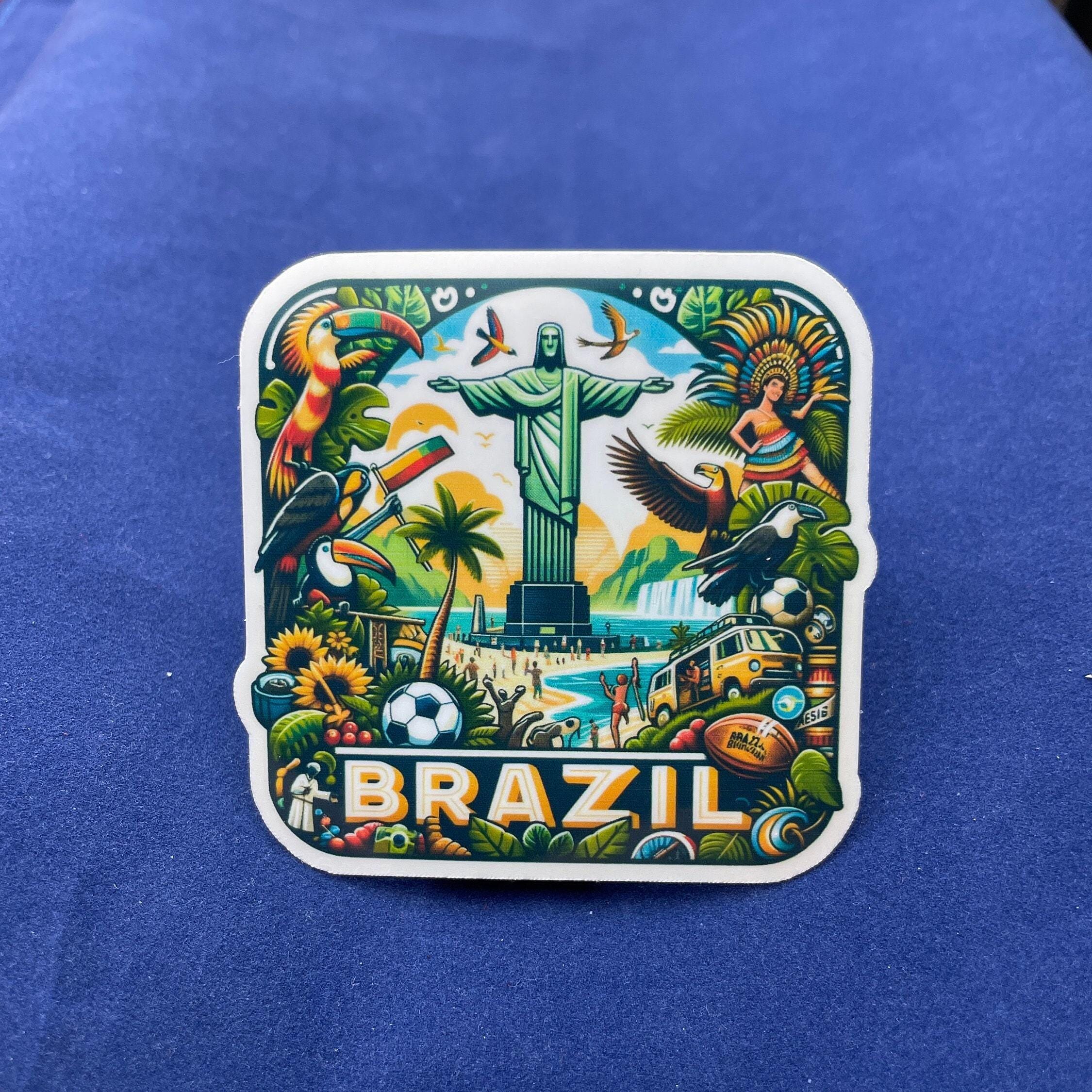 Brazil Travel Sticker, Waterproof Vinyl Decal - Etsy