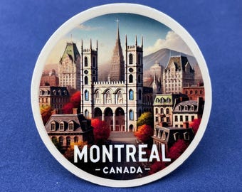 Montreal Canada Travel Sticker, Weatherproof Vinyl Decal