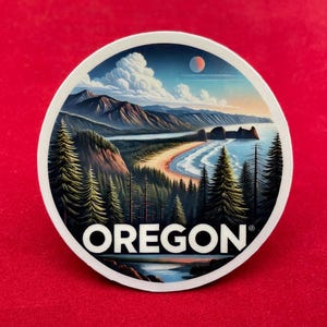 Oregon, Autocollants, Autocollant résistant aux intempéries, Carnet de voyage, Autocollant pour valise, Autocollants pour bagages, Autocollants découpés, 3