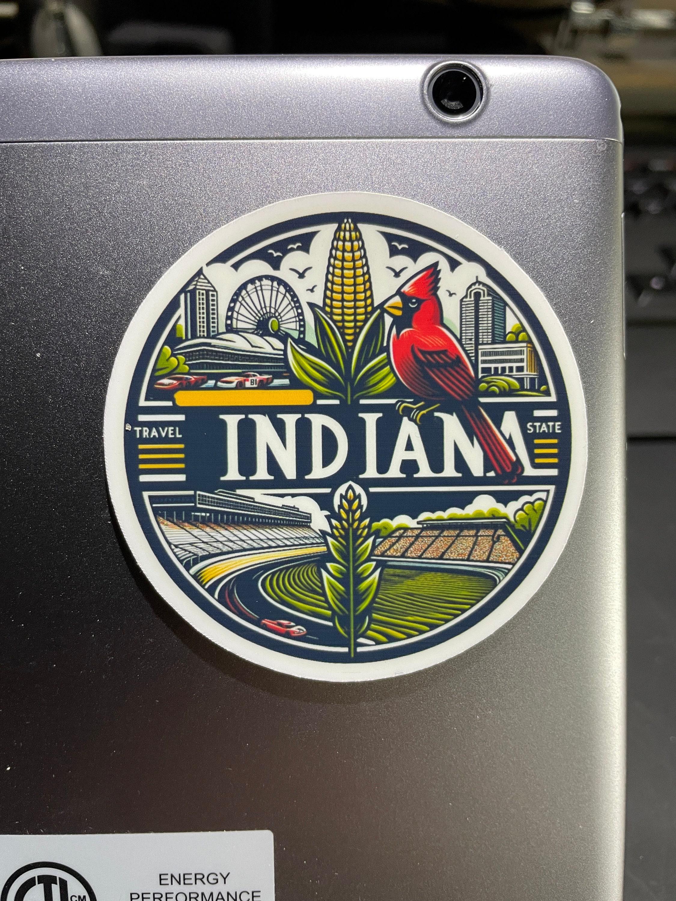 Indiana Travel Sticker, Indianapolis 500, Weatherproof Vinyl - Etsy