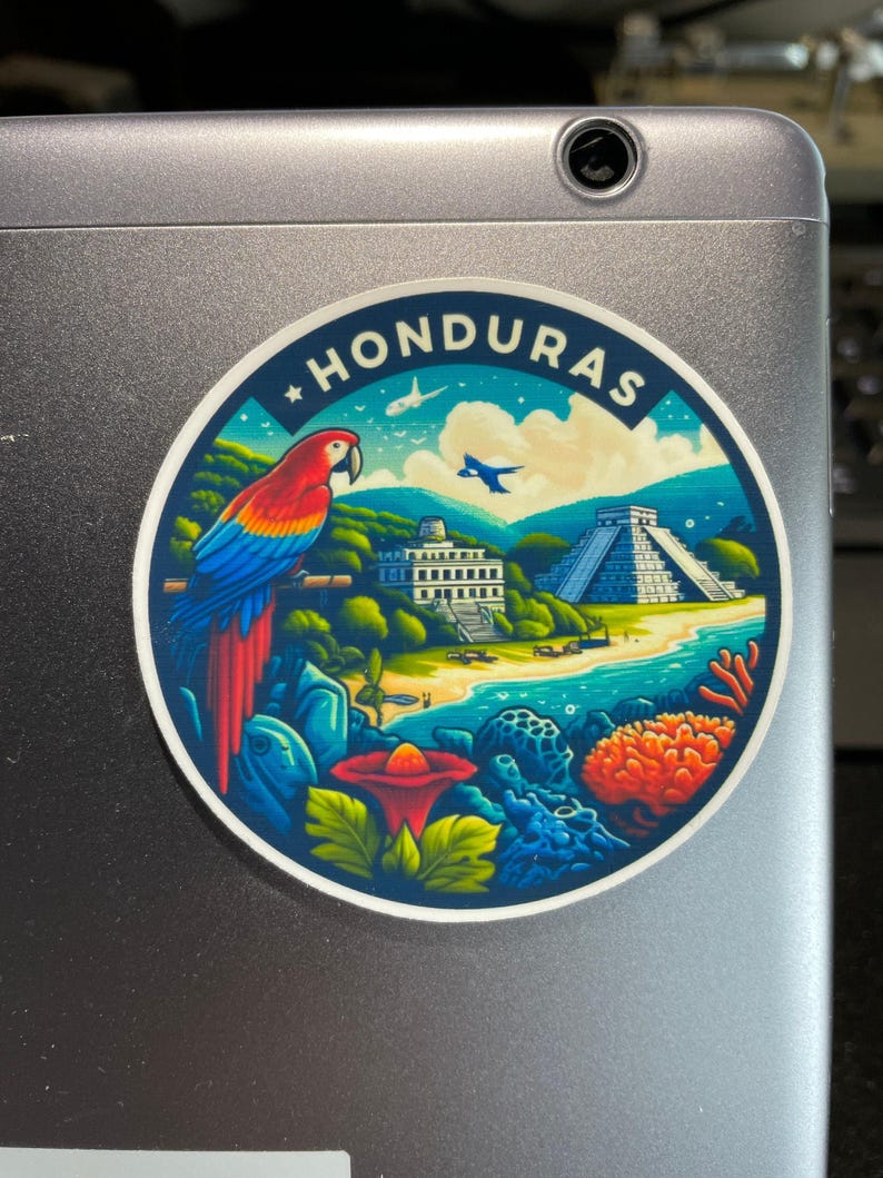 Honduras, Stickers, Weatherproof Sticker, Travel Journal, Suitcase ...