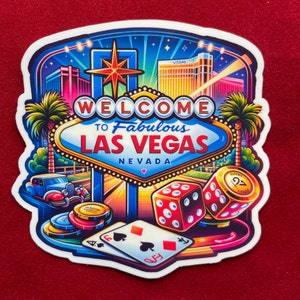 Las Vegas | LasVegas Travel | Travel Decal | Waterproof sticker |  Las Vegas | Travel Sticker | Suitcase Sticker Las Vegas  Decal 1