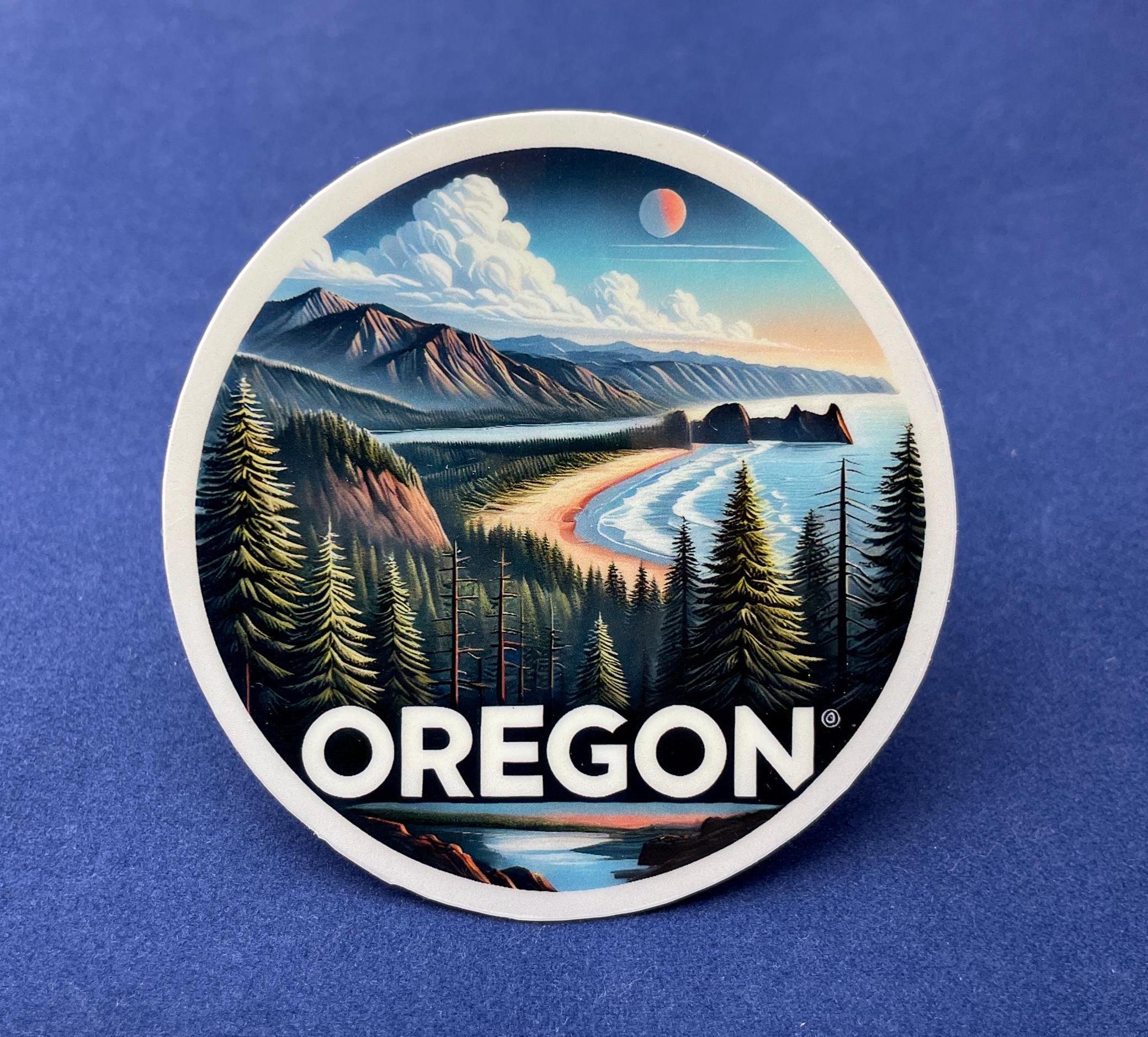 Oregon Sticker Template Oregon, Stickers, Weatherproof Sticker, Travel Journal, Suitcase ...