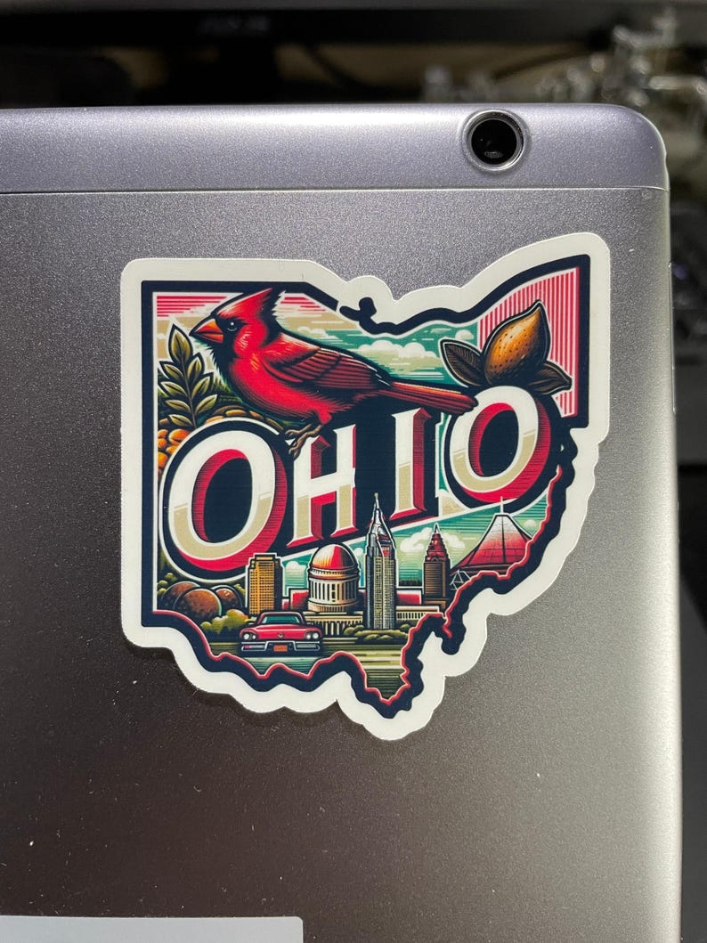 Ohio, Stickers, Weatherproof Sticker, Travel Journal, Suitcase Sticker ...
