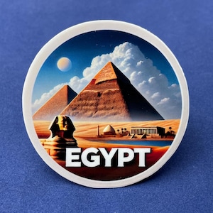 Egypt, Stickers, Weatherproof Sticker, Travel Journal, Suitcase Sticker, Luggage Stickers, Die Cut Stickers, 4