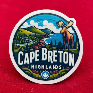 Tierras Altas de Cabo Bretón, Nueva Escocia, Pegatinas, Pegatina resistente a la intemperie, Diario de viaje, Pegatina para maleta, Pegatinas para equipaje, Pegatinas troqueladas, 2