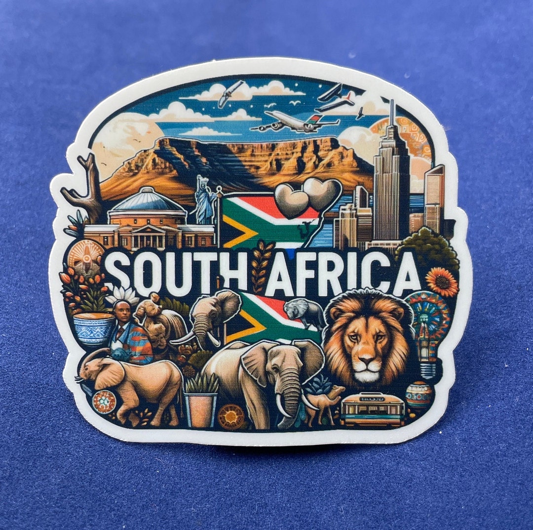 South Africa, Stickers, Weatherproof Sticker, Travel Journal, Suitcase ...