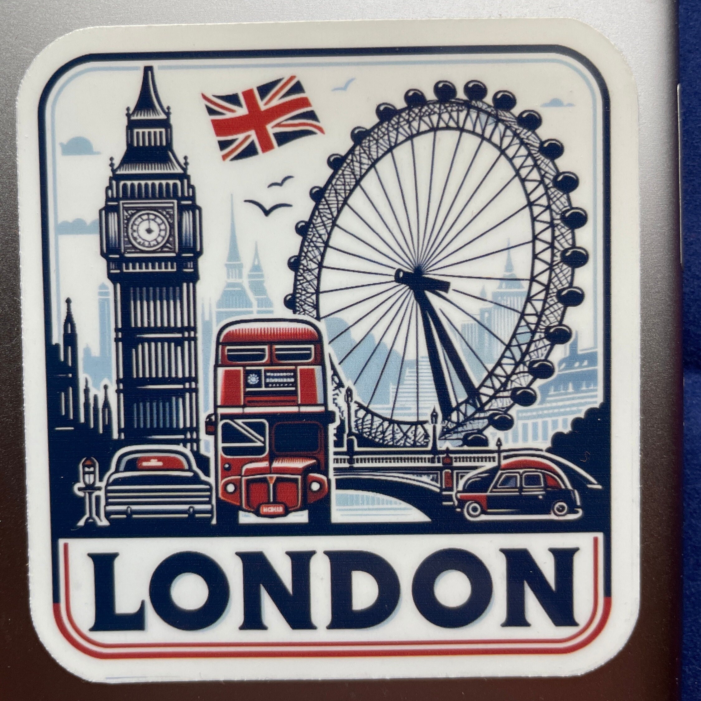 Adesivi Londra - 100 Pezzi Con Bus Rosso E Simboli Inglesi Per Decorare - Foto 8