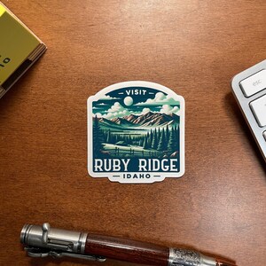 Ruby Ridge, Idaho, Stickers, Weatherproof Sticker, Travel Journal ...
