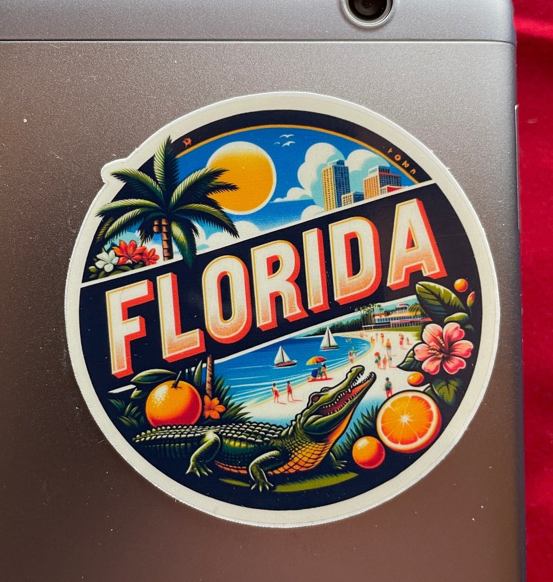 Florida | Florida Travel | Florida State Sticker| Waterproof Sticker ...