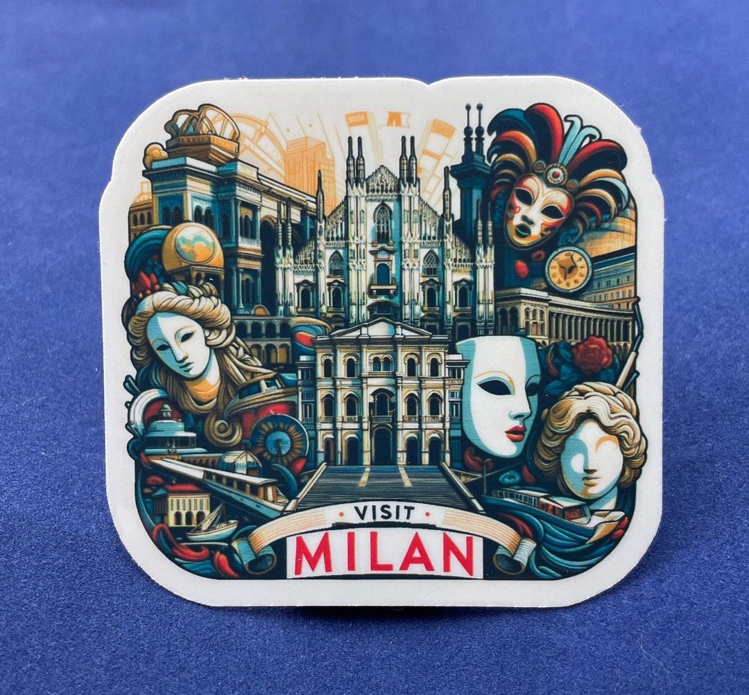Milan Written Sticker Milan, Italy, Texas, Stickers, Weatherproof Sticker, Travel Journal ...
