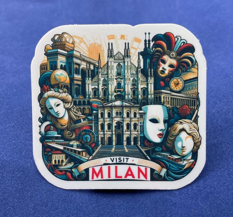 Milan Written Sticker Milan, Italy, Texas, Stickers, Weatherproof Sticker, Travel Journal ...