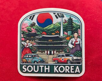 Seoul City Pulse Sticker, South Korea Travel, Waterproof Vinyl