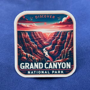 Grand Canyon, Stickers, Weatherproof Sticker, Travel Journal, Suitcase Sticker, Luggage Stickers, Die Cut Stickers, 3