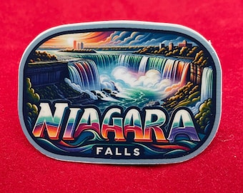 Niagara Falls Travel Sticker, Weatherproof Vinyl, Laptop, Journal
