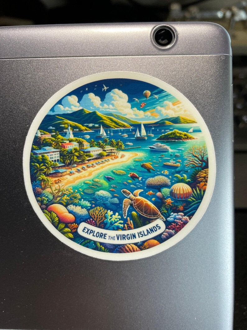 Virgin Islands, Stickers, Weatherproof Sticker, Travel Journal ...