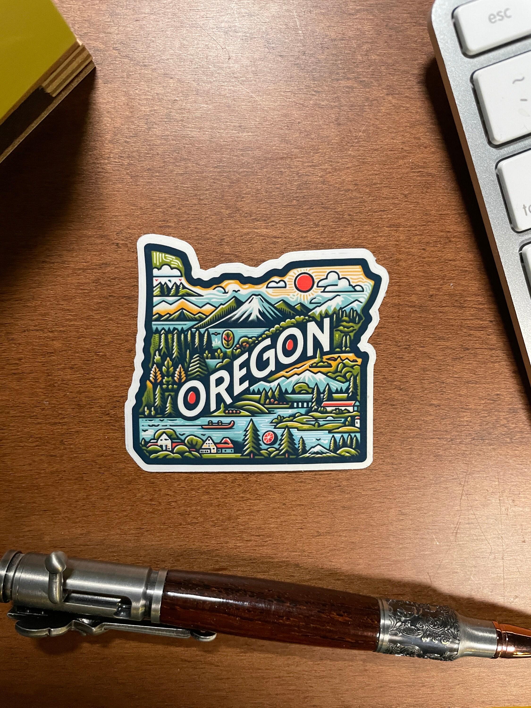 Sticker Bush Oregon Oregon Travel Sticker, Weatherproof, PNW Art - Etsy