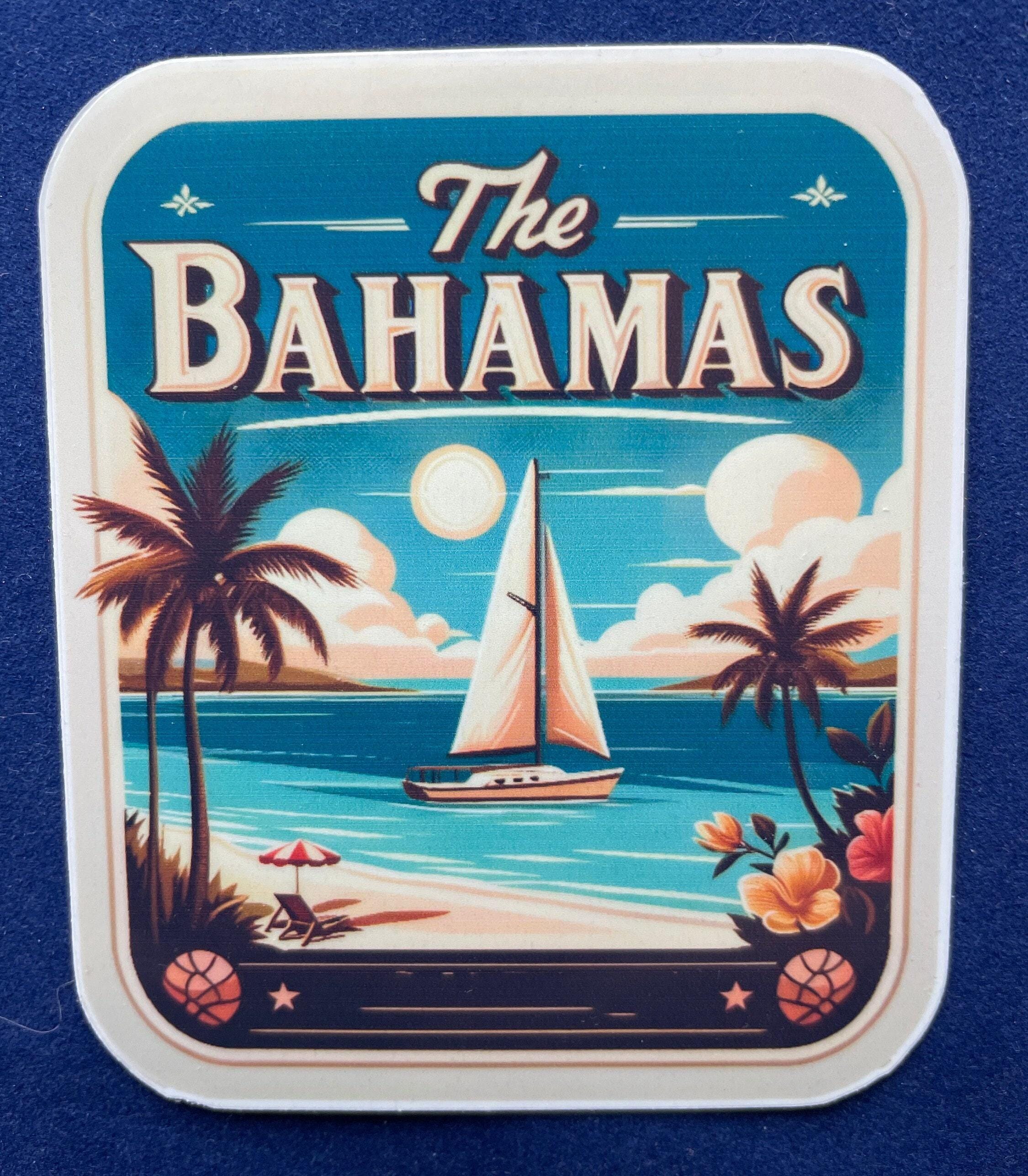 Nassau Bahamas Retro Emblem Magnet
