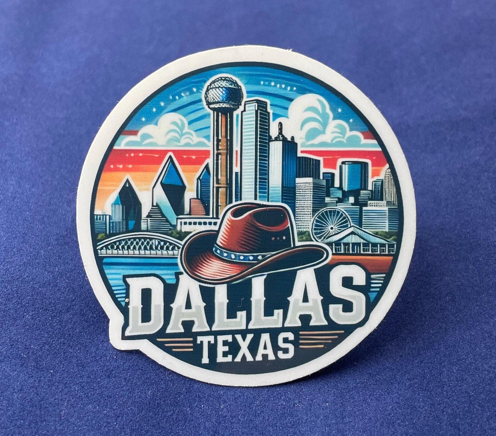 Dallas, Texas, Stickers, Weatherproof Sticker, Travel Journal, Suitcase ...